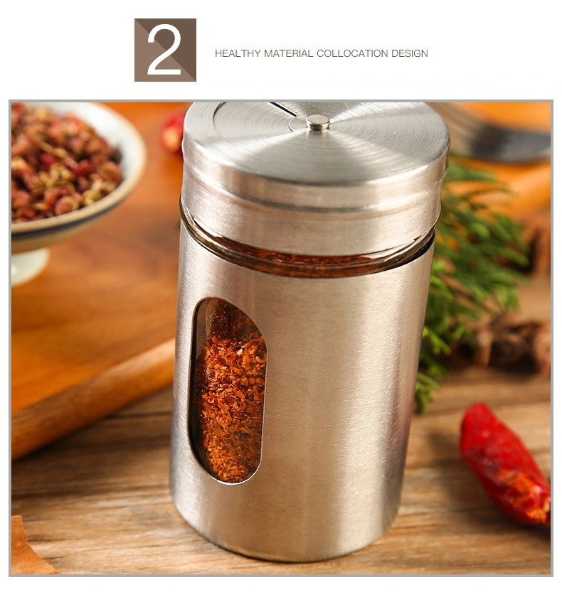 New Cheap Price Kitchen Accessories Set Stainless Steel Cooking Container Salt Seasoning Box