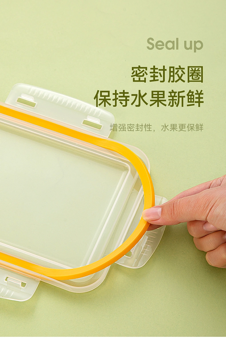 Food Preservation Bento Container Large Capacity Fruit Bento Box Fruit Compartment Crisper