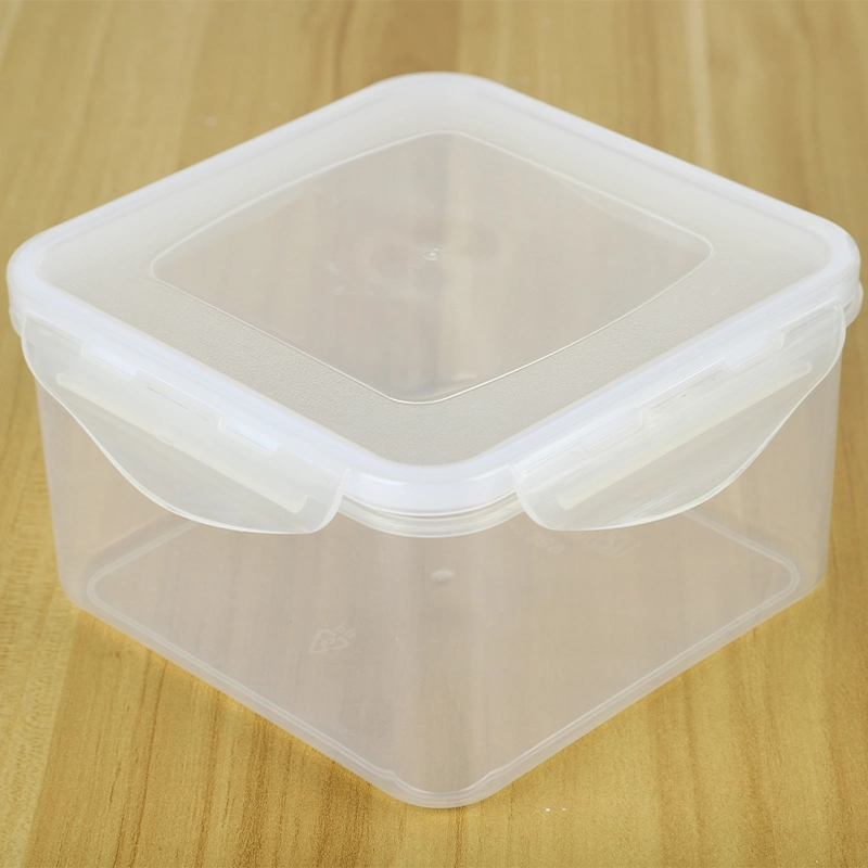 Wholesale Multi-Specification Square Transparent Sealed Box Plastic Preservation Box Food Packaging Crisper