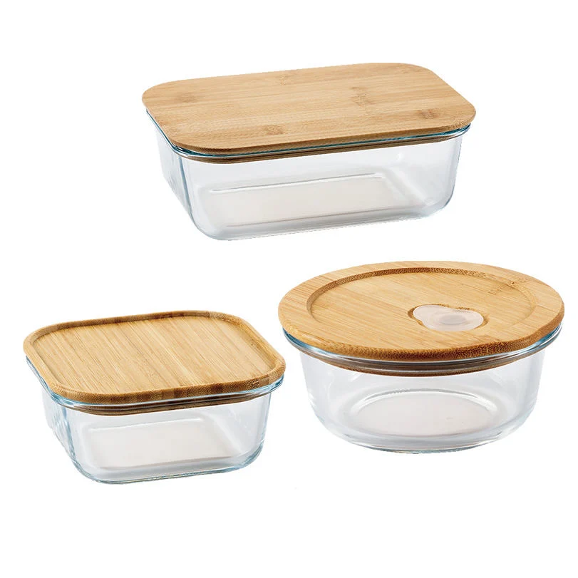 1400ml Lunch Box Microwave Glass Bowl Storage Glass Crisper with Cover