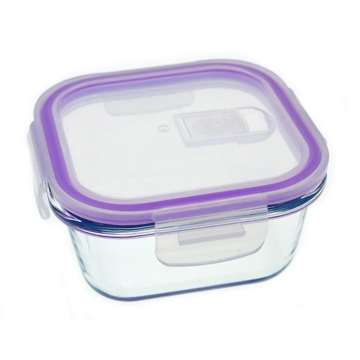 1230ml Home Lunch Box Microwave Borosilicate Glass Bowl Glass Crisper with Cover