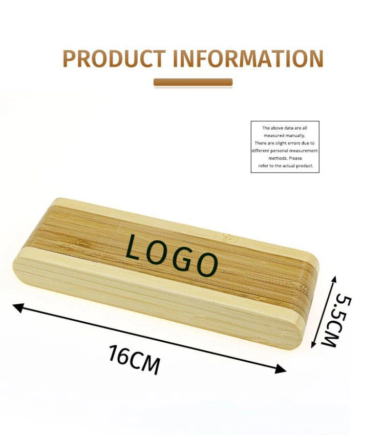 Hot Sale Bamboo Wood Pen Box Custom Logo Pen Holder