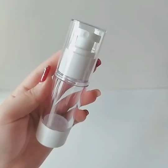 120ml nouvelle bouteille en plastique de pompe de distributeur de jet cosmétique givré clair bouteille sans air