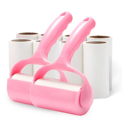 Rouleaux d'épilation réutilisables lavables pour animaux de compagnie Gel collant Mini poignée en Silicone pour recharge en bois bambou personnalisé Long PRO rouleau de charpie