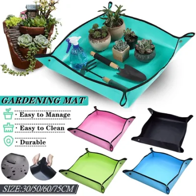 Logo personnalisé 30-100 cm tapis de plantation coussin réutilisable tapis de rempotage de plantes, fournitures de jardin pot de fleur tapis de repiquage tapis de jardinage portable