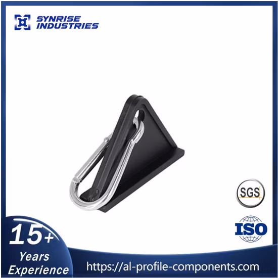 Glissière et crochet en aluminium noir Crochet en plastique pour profilé en aluminium série 30 40 50