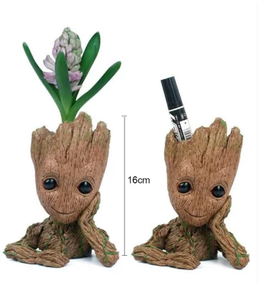 Jardinière Tree Man, porte-stylo Baby Groot