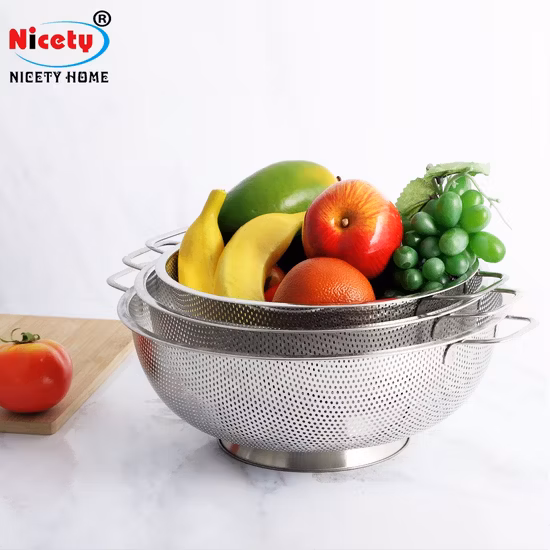 La Chine en gros en acier inoxydable panier de légumes panier de fruits fournitures de cuisine panier de vidange
